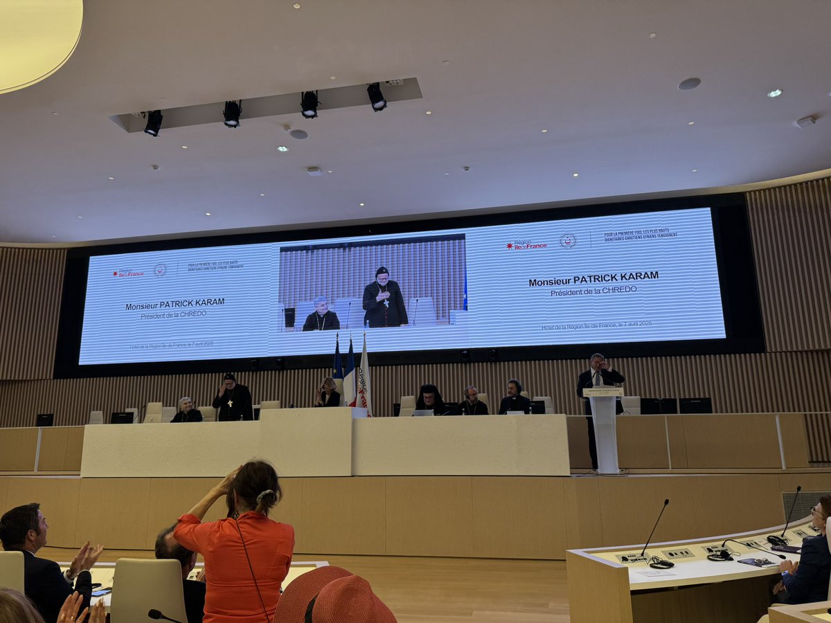 Josephmviere's tweet photo. Très heureux d’avoir été invité à l'événement
«Chrétiens de Syrie : entre espoir et exode – pour la première fois, les plus hauts dignitaires chrétiens syriens témoignent»
organisé par @vpecresse 
@karampatrick 
en présence de
@BrunoRetailleau https://t.co/M3UzXMfMwr