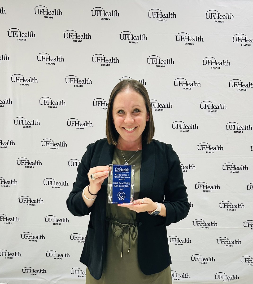 This week I was recognized as the 2025 Kathy Gamble Nursing Qualty Award recipient. Kathy was a brilliant nurse, a treasured mentor and wonderful friend. Her legacy is still felt at <a href="/UFHealth/">UF Health</a> and it is an absolute honor to be presented this award in her memory ♥️