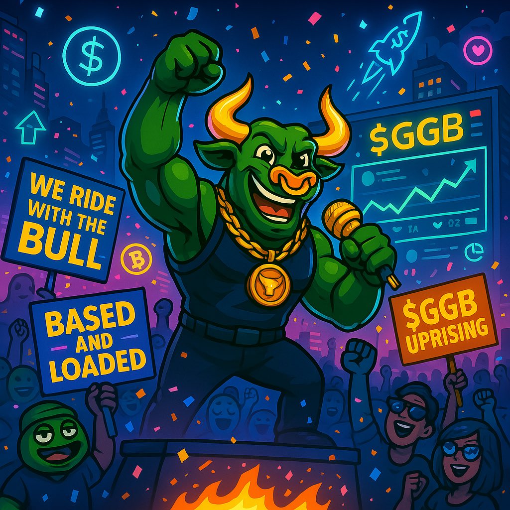 BeefytheBull's tweet photo. They said memecoins were a joke.
We turned it into a movement 🐂💚
This is the $GGB uprising🚀
This is Base. This is now.🔵
📊 Buy : https://t.co/KB5NO4l8fQ
0xc2758c05916ba20b19358f1e96f597774e603050u
#GGB #CryptoRally #BaseMovement #TheBullRises #MemePower https://t.co/WjWt0D2Cwk
