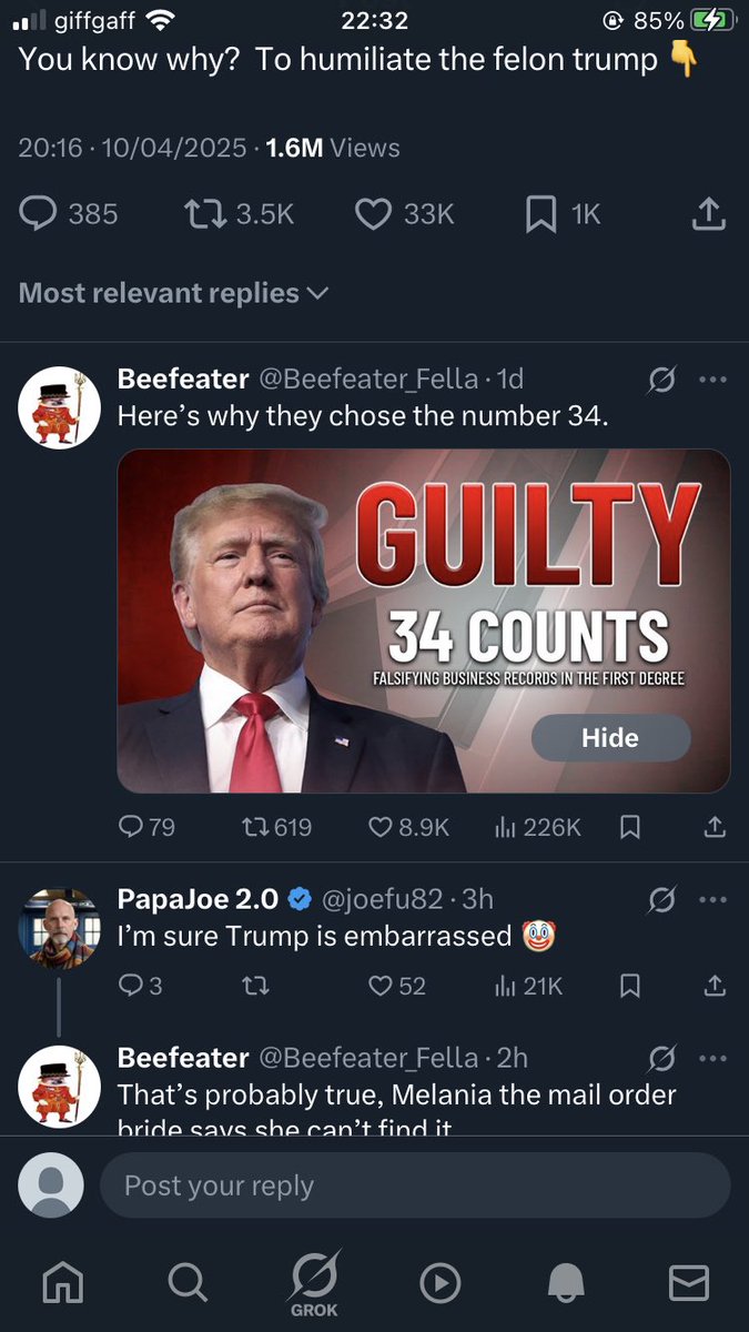 <a href="/Beefeater_Fella/">Beefeater</a> Some very very strange censorship on this free speech platform…