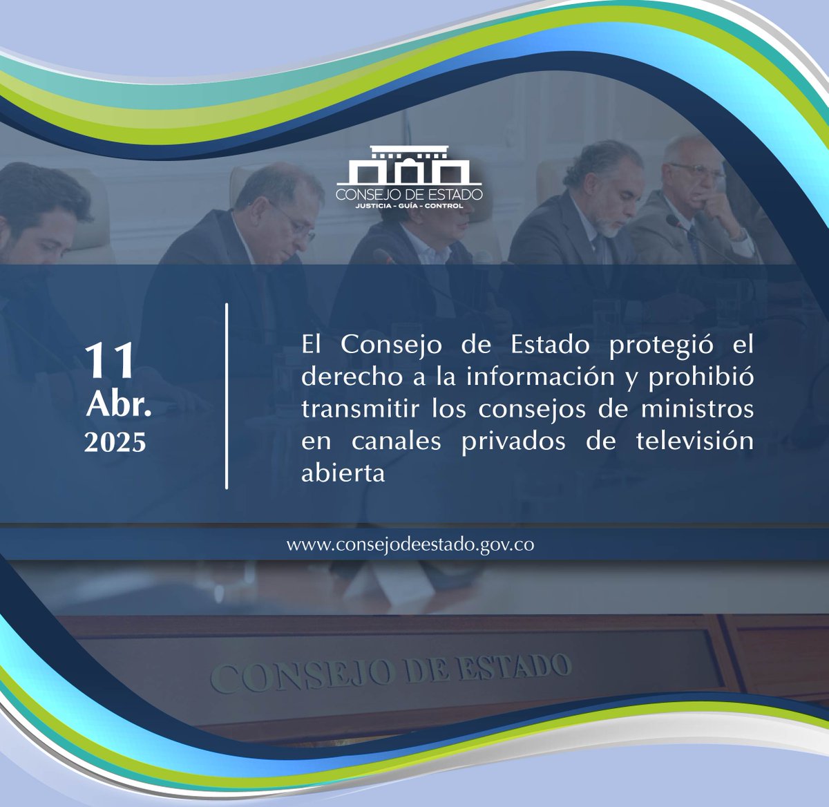 consejodeestado's tweet photo. El @ConsejodeEstado protegió el derecho a la información y prohibió transmitir los consejos de ministros en canales privados de televisión abierta 

Ver más: https://t.co/WTGd85Sqvu https://t.co/eVEoNxNXCo