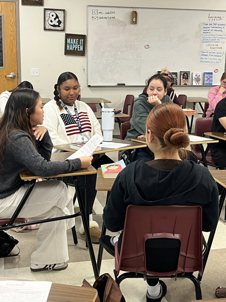 English II Honors students <a href="/LHSHarmon/">LHS Harmon Campus</a> engaged in a thought-provoking Socratic Seminar exploring our role in addressing social injustice. 

Using  texts, events, and reflection, students asked tough questions and challenged each other to think critically. #HarmonStrong #GTWEEK