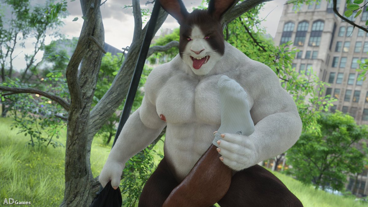 ADGamesArt's tweet photo. The weather is nice, and Roy decides to go for a jog in the park. Along the way, he spots a guy in a strange position. Suddenly, Roy is grabbed by something and his legs are lifted into the air. Uh oh... 🐰  
#gayfantasy #easterrabbit #furry #eggs #oviposition #furryart #3d #nsfw https://t.co/6aq4vQKRcz