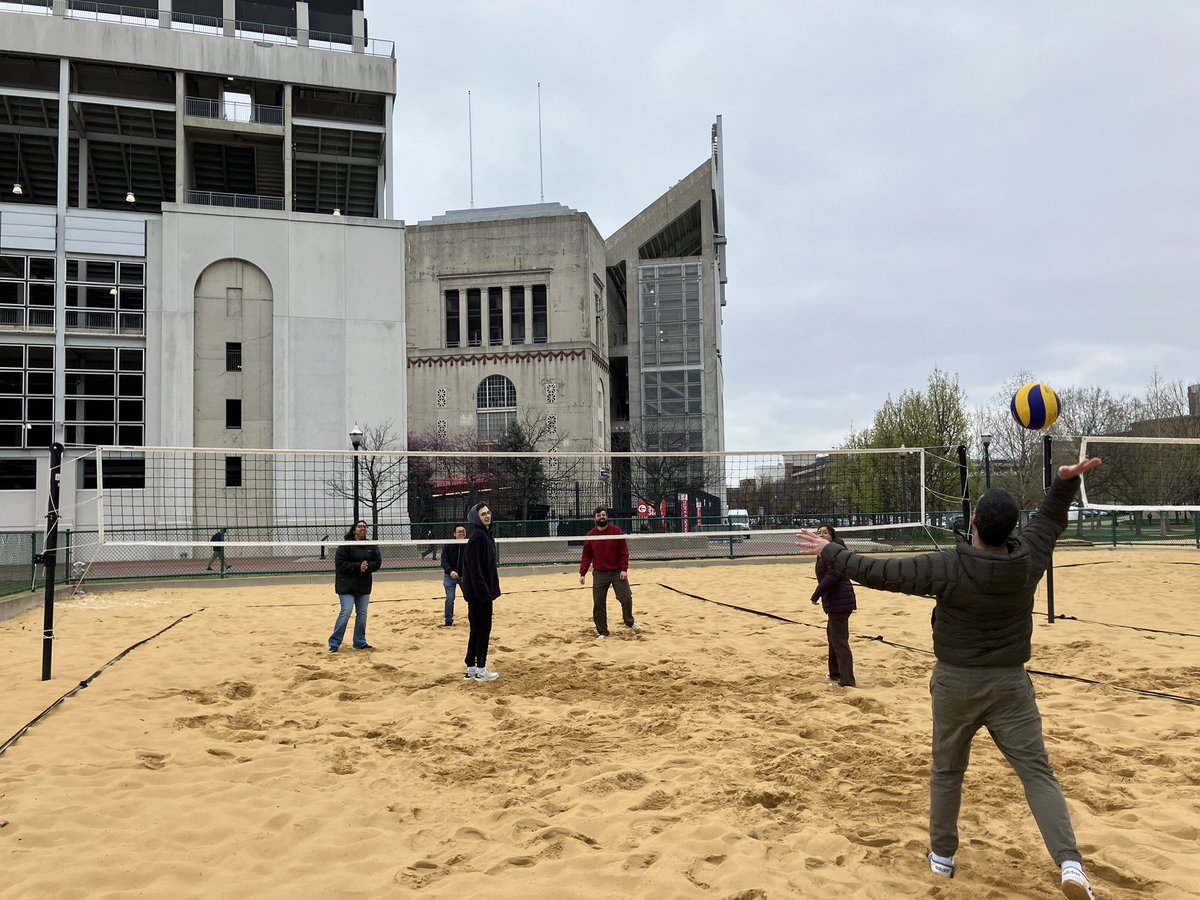 SigmaFacto's tweet image. No lab meeting today, let’s play volleyball!