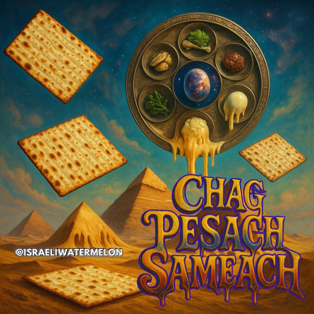 Israeliavatiach's tweet photo. Shabbat Shalom and Chag Pesach Sameach to all! May our celebrations bring us closer to the dream of unity in Jerusalem. #ShabbatShalom #ChagPesachSameach #NextYearInJerusalem #IsraeliWatermelon https://t.co/32brfqfHAD