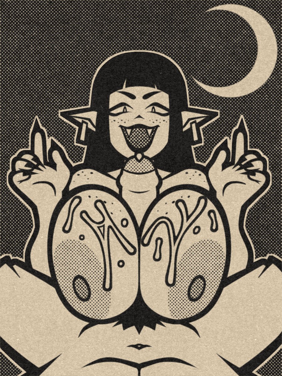 AnalogNSFW's tweet photo. Vamp girl that @tharjaxoxo got me to finish, and I'm glad they did this came out great https://t.co/wiyW9uOcSv