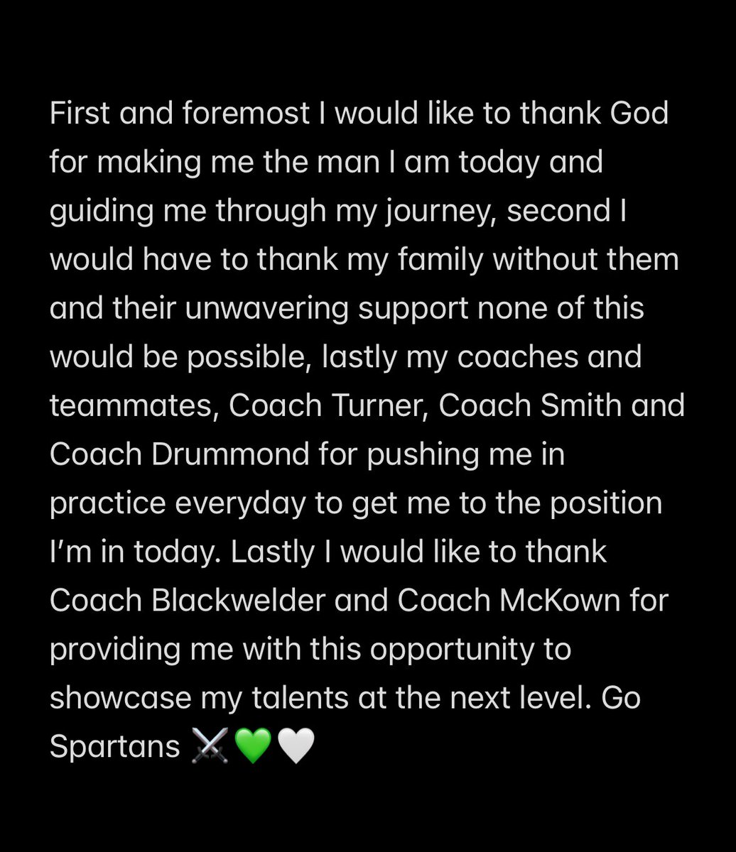 Cason McKinney (@casonmck) on Twitter photo EXCITED and blessed to announce my commitment to USC Upstate, I would like to thank God, my family and their unwavering support and my coaches, <a href="/coachturner5/">Casey Turner</a> and <a href="/EliteTFT/">Elite Track and Field Training (Training Group)</a> for making this opportunity possible. Go Spartans!💚🤍 EXCITED and blessed to announce my commitment to USC Upstate, I would like to thank God, my family and their unwavering support and my coaches, <a href="/coachturner5/">Casey Turner</a> and <a href="/EliteTFT/">Elite Track and Field Training (Training Group)</a> for making this opportunity possible. Go Spartans!💚🤍
