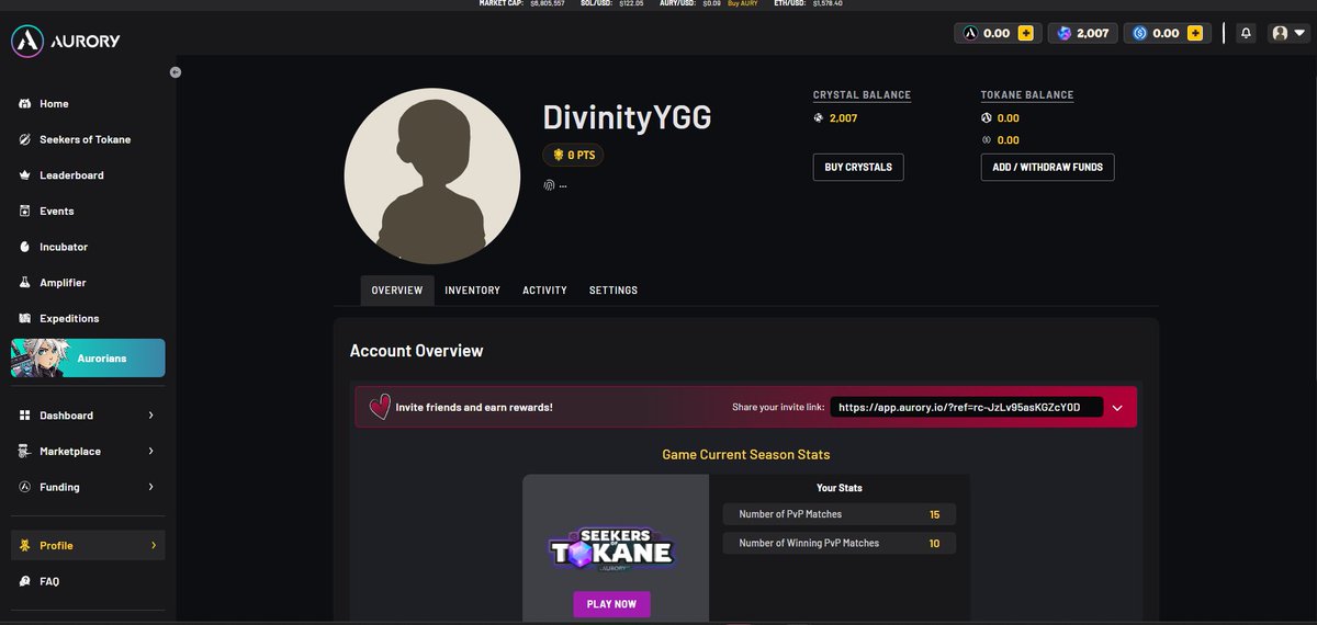 CessDivinity's tweet photo. Kicked off the season strong in Aurory! After completing the tutorial land, I unlocked the Ranked PvP mode and dove straight into the action. Matches were intense, but I managed to rack up 10 wins and had a blast testing my skills against other players

@YieldGuild @AuroryProject https://t.co/TILXoKUnXe