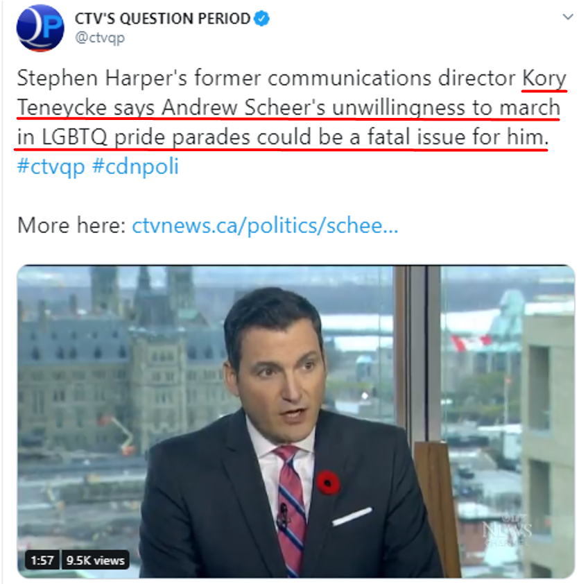 MouthieMountie's tweet photo. Tenecke the backstabber was behind the #ScheerMustGo campaign also said Scheer not marching in Pride parades would be a fatal issue for him. https://t.co/fTaqiEMPo2