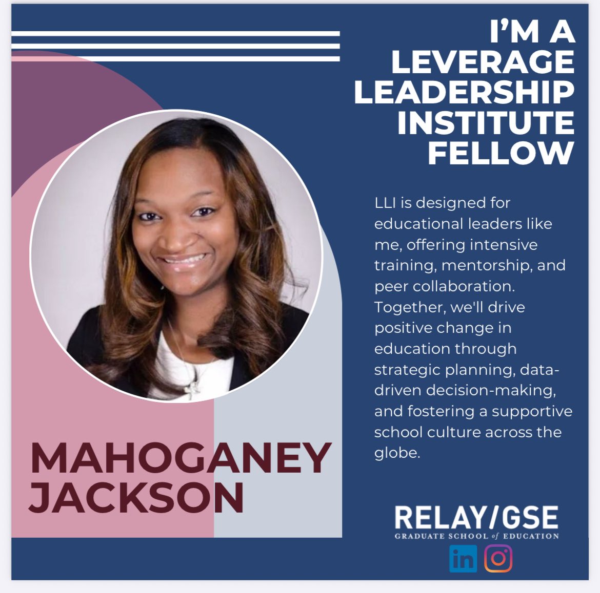 Excited to join the Leverage Leadership Institute with Relay Graduate School of Education! Grateful for the opportunity to learn, grow, and sharpen my leadership alongside incredible educators. Let’s go!