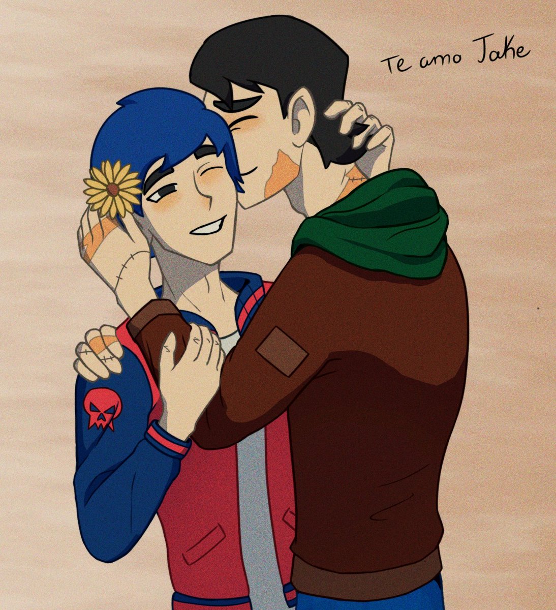 veraneraxli's tweet photo. Jake week Day 5: Love🍉❤️

El que me ayudó con la versión digital: @yonatus_art 

#jakedcweek #disventurecamp https://t.co/ZSyse4k9qv