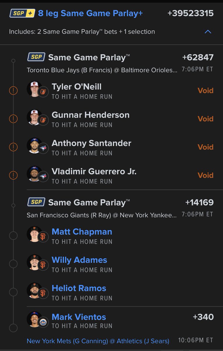 SGP_Vick's tweet photo. NOOOO WAY IM ABOUT TO HIT A MILLION DOLLAR PARLAY 😂😂😂

4 LEGS DOWN

4 LEGS TO GO

GET ON MY LEVEL 🤫 https://t.co/xndf5ik9PS