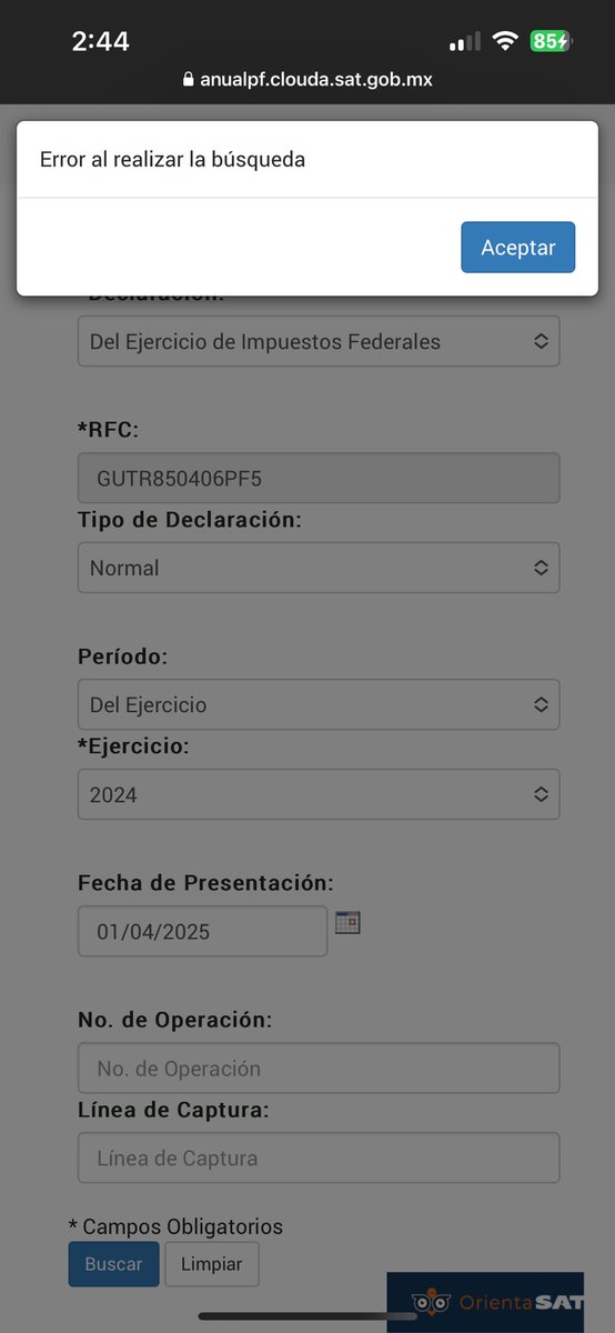Raed25's tweet photo. @SATMX Ya lo he intentado varias veces y me marca error https://t.co/nCQv4Ge59Y
