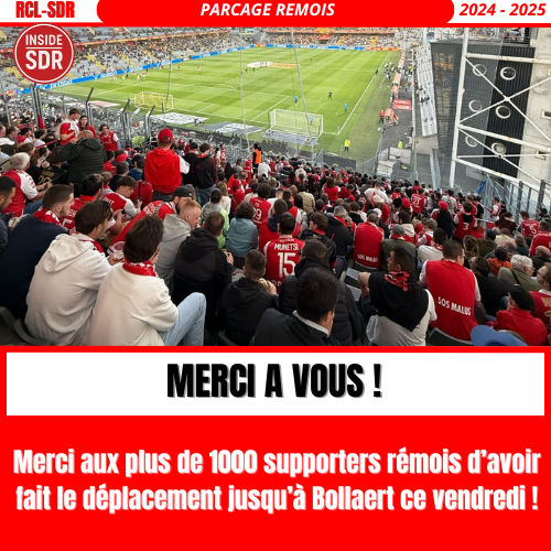 InsideSDR_'s tweet photo. 🔴⚪ MERCI À VOUS !
+1000 supporters rémois présents à Bollaert pour pousser l’équipe vers la victoire 🙌
Votre soutien fait la différence, à domicile comme à l’extérieur ❤️
#SDR #SupportersRémois #RCLSDR #Parcage #TeamSDR #MerciLaFamille #Ligue1 #ReimsAway #Bollaert #InsideSDR https://t.co/2rWSRge7NN