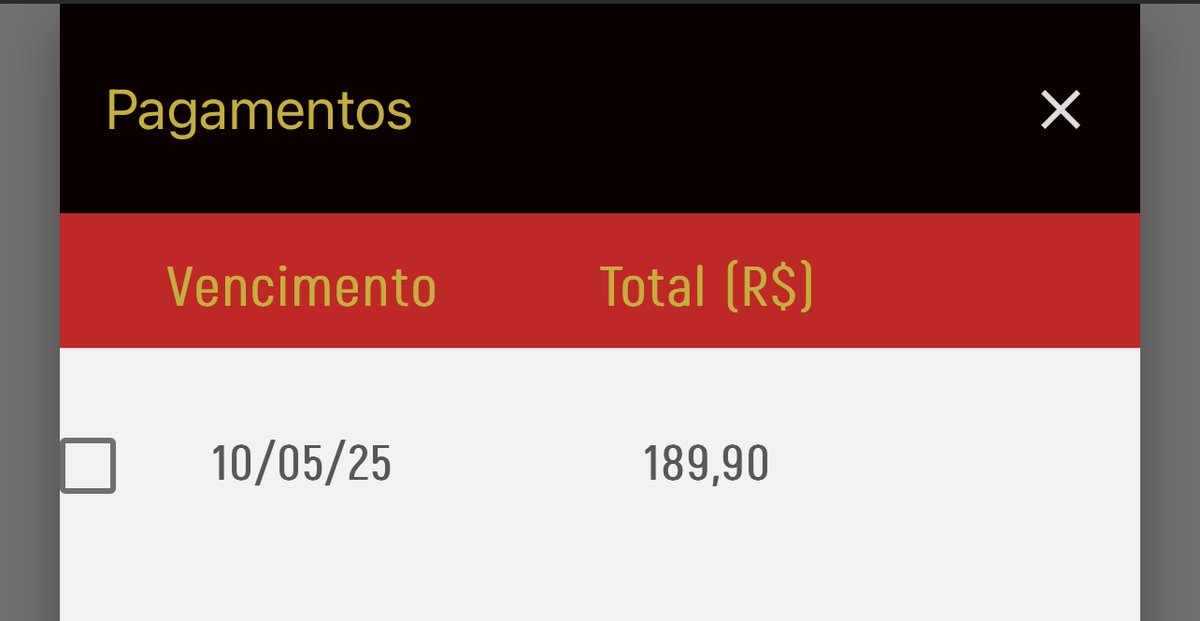 gstsantos97's tweet photo. @britosmarley @alysonverissimo @sportrecife @sociosptrecife No meu extrato (das que já foram pagas, foram no valor antigo R$139,90), mas a partir de 10/05/2025 já consta o valor atual de R$189,90. Palhaçada. https://t.co/op8jyPBL7N