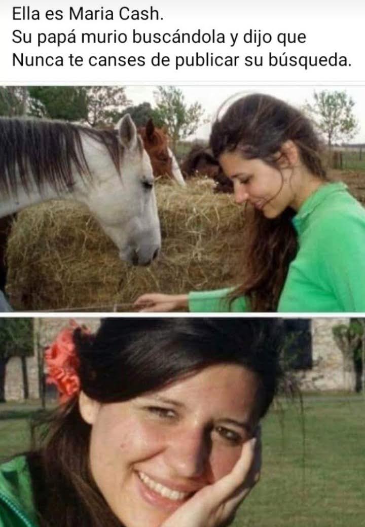 CristiMonaco's tweet photo. #MariaCash
Su papá murió buscándola y dijo que nunca te canses de publicar su búsqueda 🙌 https://t.co/cXqSDaukZF