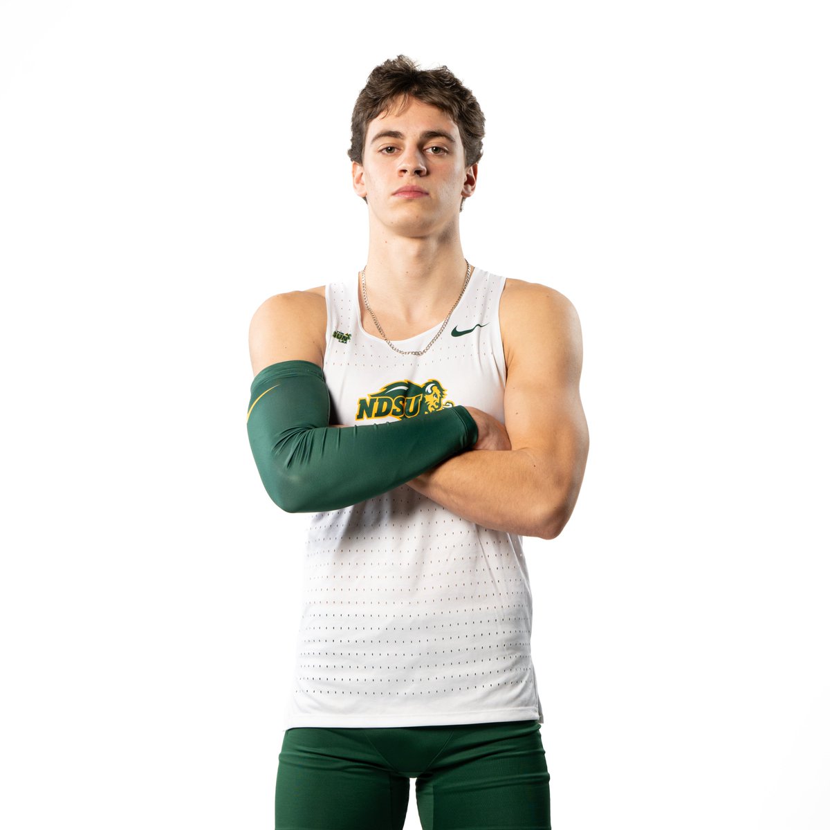 NDSUTrackField's tweet photo. Redshirt freshman Brooks Turner ran the 2nd-fastest 110m hurdles time in NDSU history, winning in 13.86.

Brock Johnsen was the runner-up in 14.18. https://t.co/qd6bol8UwO
