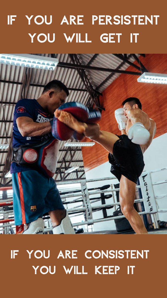 fusioncombattc's tweet image. Be persistent! Be consistent! Build habits that keep you moving forward. Whether you&apos;re mastering a new technique or sharpening your mindset, consistency is the difference between average and unstoppable. #MuayThaiLife #MartialArtsLifestyle