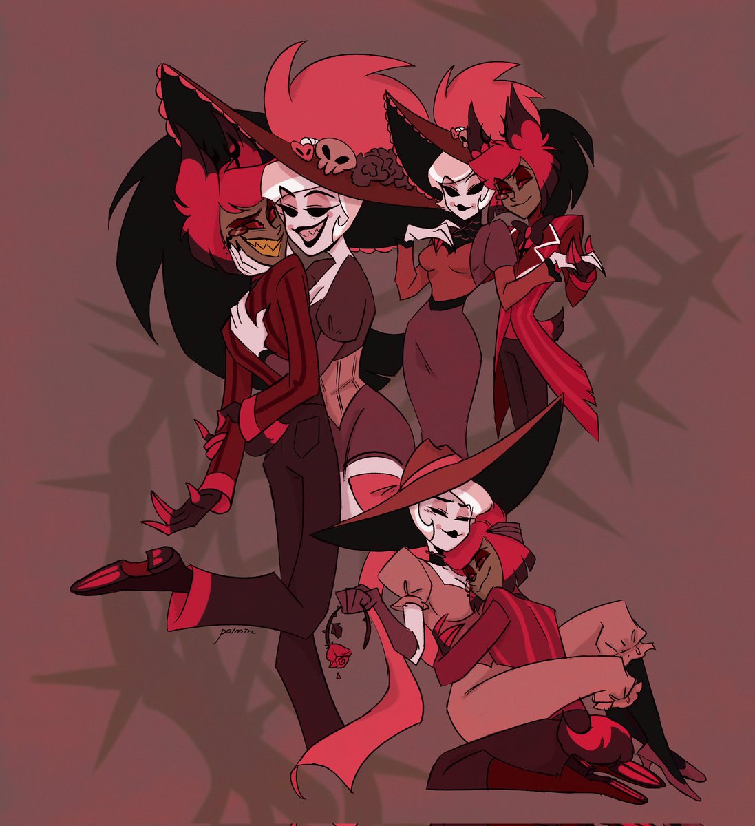 felt like drawing them 📻🌹

#HazbinHotel #RadioRose #HazbinHotelAlastor #hazbinhotelrosie