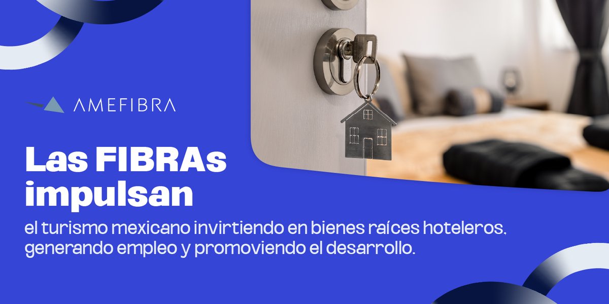 AMEFIBRA's tweet photo. Las FIBRAs impulsan el turismo en México con inversiones en bienes raíces hoteleros. 
Estas acciones fortalecen la infraestructura, generan empleo y desarrollo regional, consolidando al país como un destino turístico de clase mundial.

#FIBRAs #Turismo #DesarrolloEconómico https://t.co/mn7el1wrFY