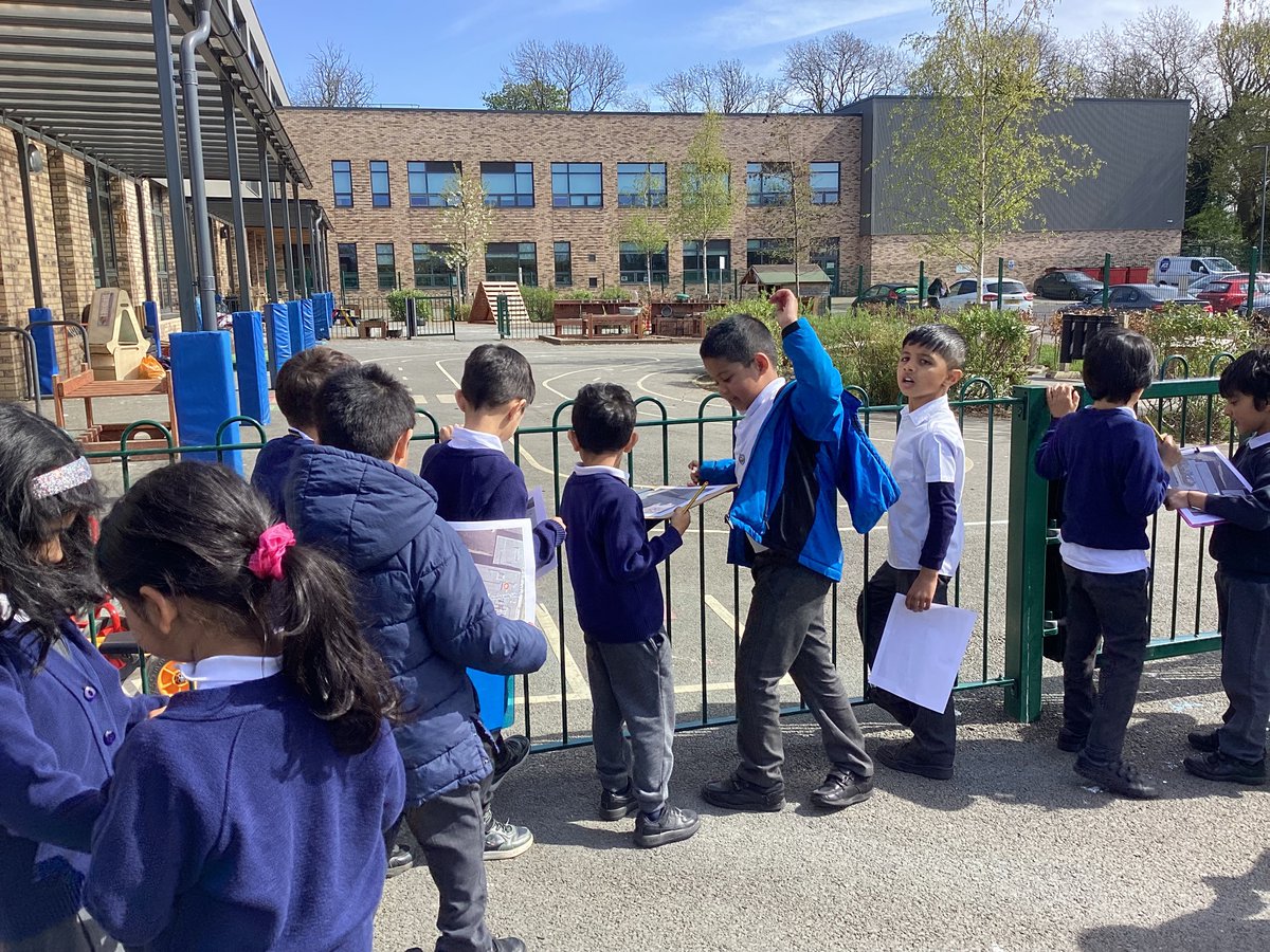 AFSPrimary's tweet photo. This week, Year 1 used a variety of adjectives in their writing and read their narratives in their best story teller voices! Our Year 1 geographers used maps to carry out fieldwork to find locations around the school. Can you draw a map of your environment?🗺️ #afsprimary https://t.co/xUnUcR8jxH