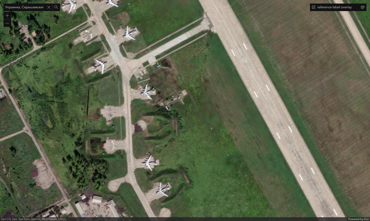 LotA_IL's tweet photo. Ukrainka AB, home of 2 TBAPs, some 6000km from Ukraine, Aug-2024. Most of the aircraft are covered with tires. Yes, even the painted Tu-95MS decoy. https://t.co/LMX4xifu9j