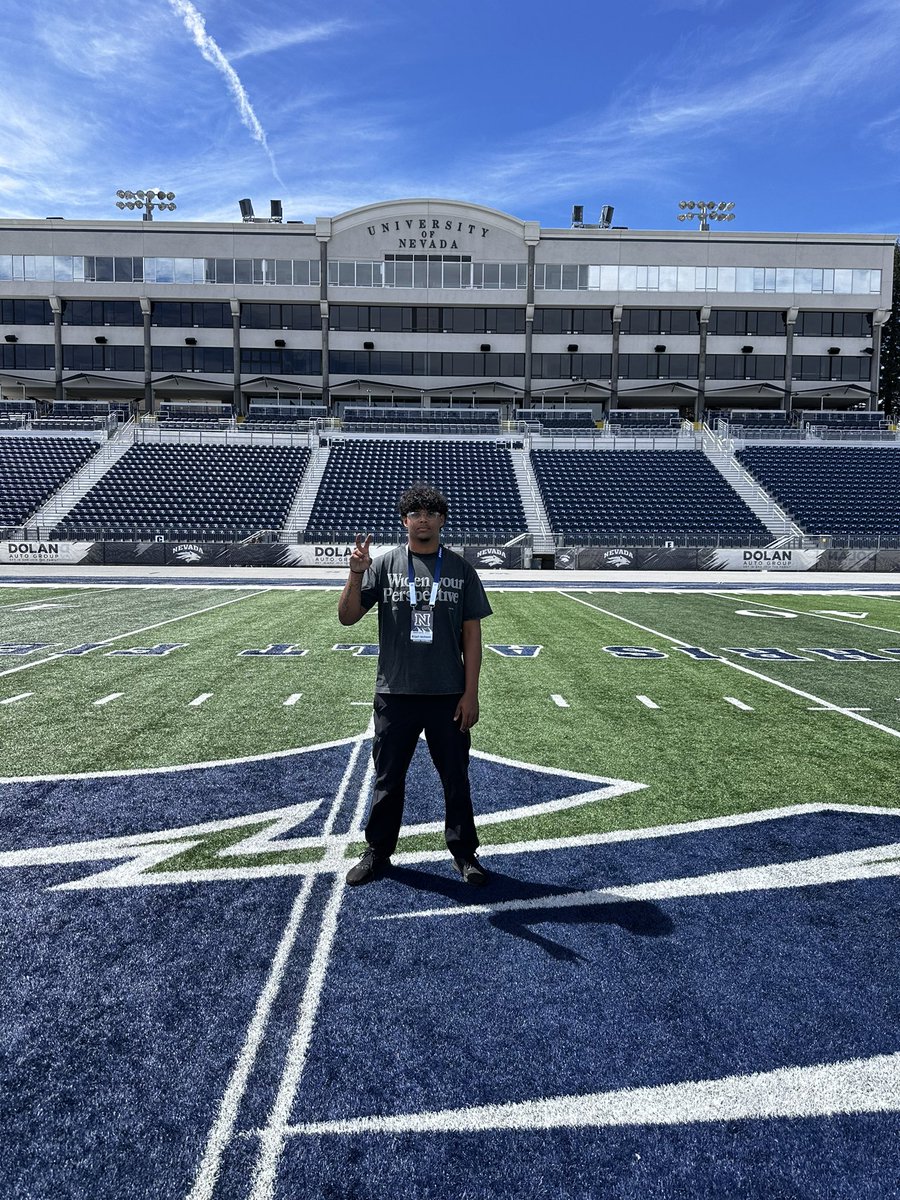 elijahjackson50's tweet photo. Had a great visit at @NevadaFootball today. Thanks to @edsoncanales1 for having me out!!

@dlinevids1 @Coach_Aidan @CoachBMusgrave @CoachPayam @CoachChoateFB @JOHNSON35BOY @recruit916 @JUCOFFrenzy https://t.co/4tfLHKMP4N