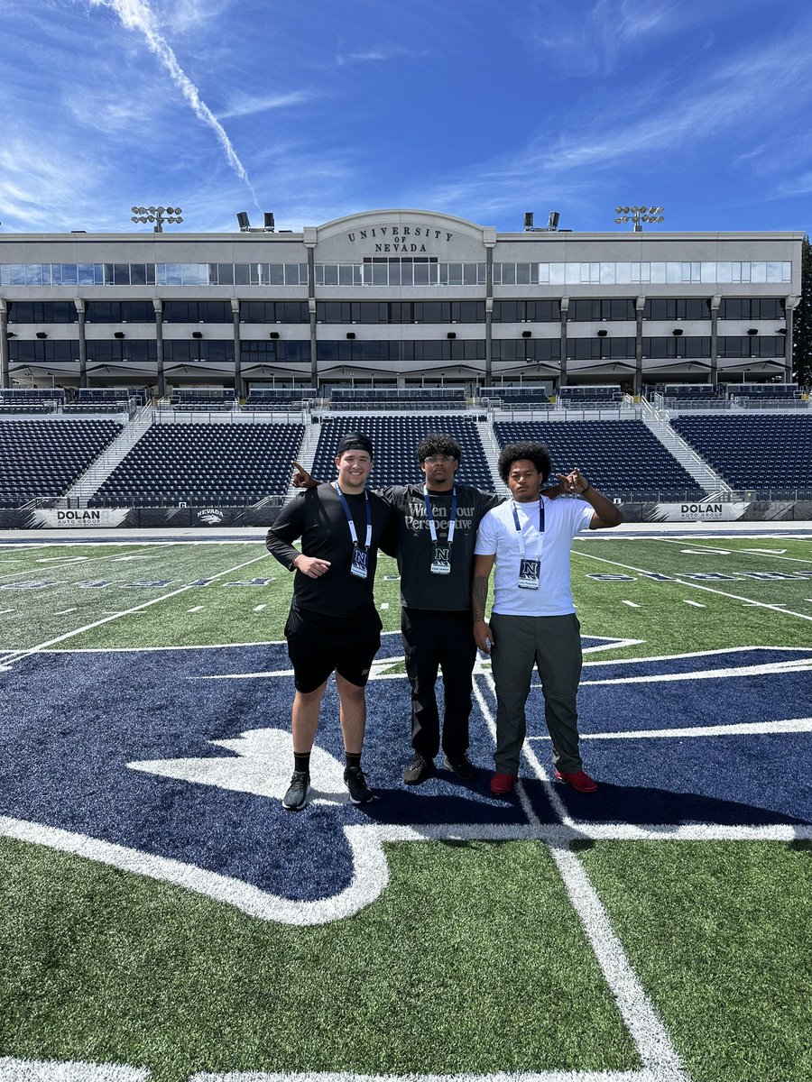 elijahjackson50's tweet photo. Had a great visit at @NevadaFootball today. Thanks to @edsoncanales1 for having me out!!

@dlinevids1 @Coach_Aidan @CoachBMusgrave @CoachPayam @CoachChoateFB @JOHNSON35BOY @recruit916 @JUCOFFrenzy https://t.co/4tfLHKMP4N