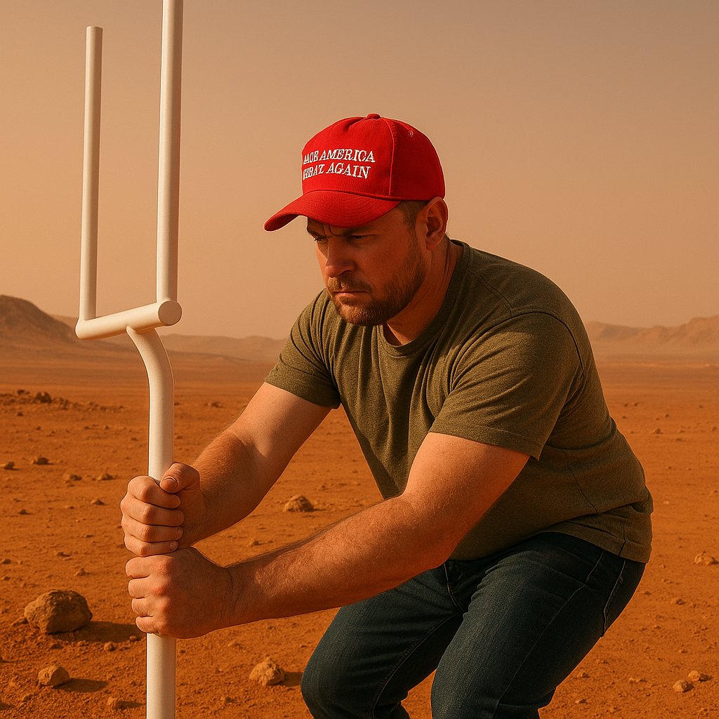 cwby86's tweet photo. @elonmusk This is why musk is trying to get Mars. The goalposts are being moved so often, they need more space for them. https://t.co/rYwq7Q6bJY