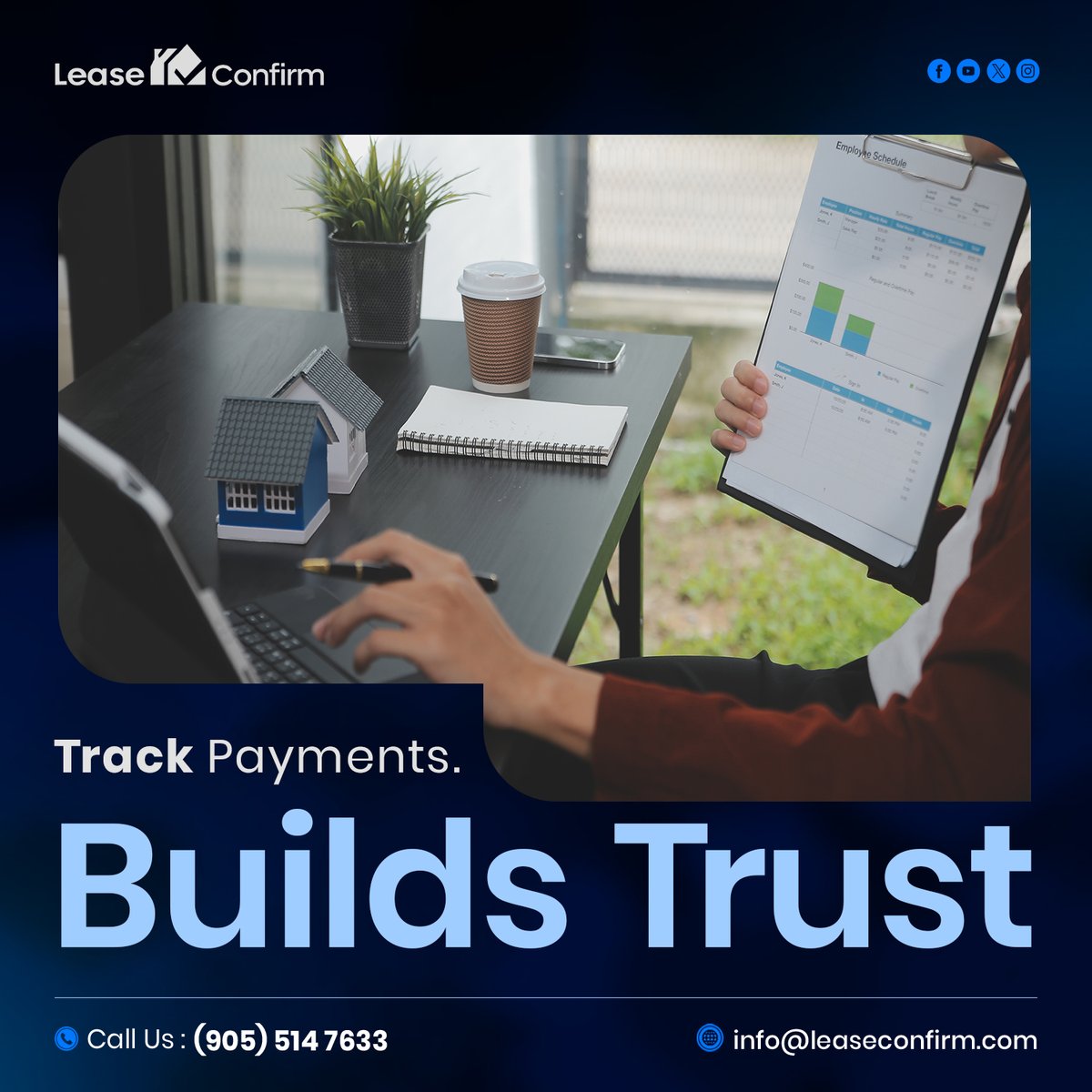 leaseconfirm's tweet photo. Rent history = trust.
With LeaseConfirm, landlords log payments &amp; tenants build credibility.
- Real-time tracking
- Verified history
- Data for renewals
 Build rental confidence today.
https://t.co/Ojcz1jYCAC | info@leaseconfirm.com | (905) 514-7633
#RentTracking #LeaseConfirm https://t.co/MYM8p1dSVN