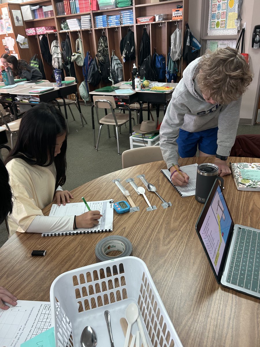 PortalElem's tweet photo. 6th graders completed an explore to answer the question; does the type of material of a spoon (metal, plastic, wood) affect the transfer of thermal energy when in contact with an ice cube? https://t.co/L6m91TmGvc