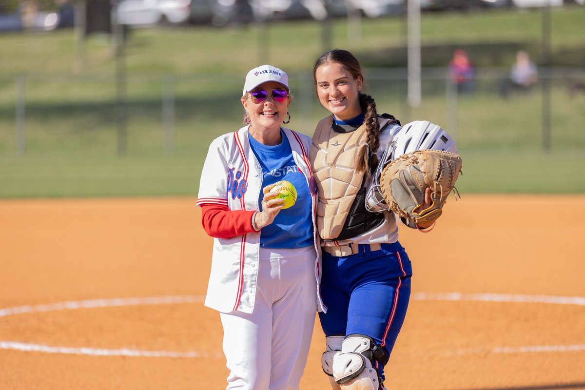 Vol State (@volstatecampus) on Twitter photo Wednesday, the #VolStateSoftball team (<a href="/VSCCPioneersSB/">Vol State Softball</a>) showed the home crowd why they are ranked #20 nationally for the #NCJAA, powering their way to 2 wins in a double-header!
President, Dr. Wendi Tostenson, also got to throw a ceremonial 1st pitch before cheering them on. Wednesday, the #VolStateSoftball team (<a href="/VSCCPioneersSB/">Vol State Softball</a>) showed the home crowd why they are ranked #20 nationally for the #NCJAA, powering their way to 2 wins in a double-header!
President, Dr. Wendi Tostenson, also got to throw a ceremonial 1st pitch before cheering them on.