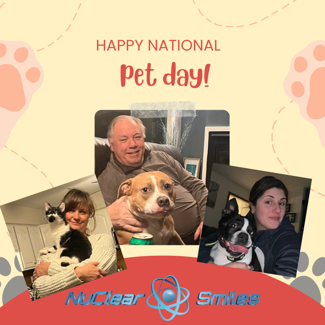 NuclearSmiles's tweet photo. 🐾Happy National Peys Day!🐾
The NuClear Smiles team is showing off their pets’ smiles!🐶🐱
Here’s a peek at the furry friends who brighten our days—because great smiles aren’t just for humans!
#NuClearSmiles #smilesinColumbia #drmolrs #Invisalignprovider #NationalPetsDay https://t.co/WjtCEontrX