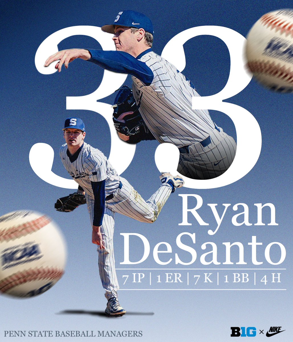 Ryan DeSanto with a strong outing to start this weekend's series, going 7 innings for the first time this season!!