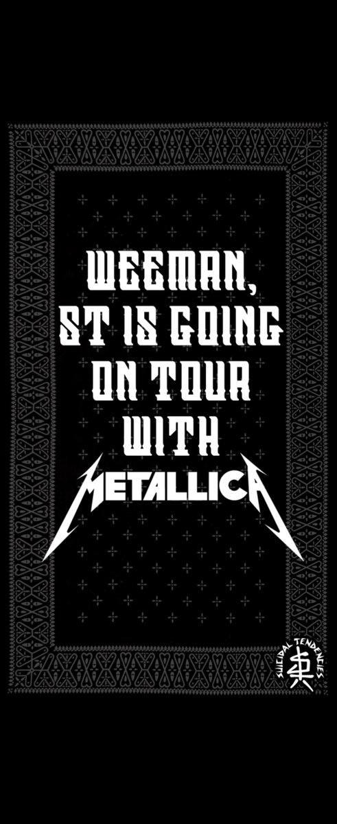 OFFICIALSTIG's tweet image. Weeman Approved - New ST single 
Get ready to get Cyco! New song out April 18 and Metallica tour starts April 19 th Represent! STay STrong, STay Cyco! 
youtube.com/shorts/8WyF-He… via @YouTube 
x
suicidaltendenciesofficial.com suicidaltendenciesstore.com