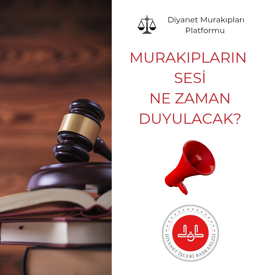 Murakıplık mesleği kamusal sorumluluğu yüksek, özenli yürütülmesi gereken bir görevdir. Bu nedenle mesleğin saygınlığının korunması ve özlük haklarının güvence altına alınması,  murakıplar için  önem arz etmektedir.  #diyanetmurakıpları