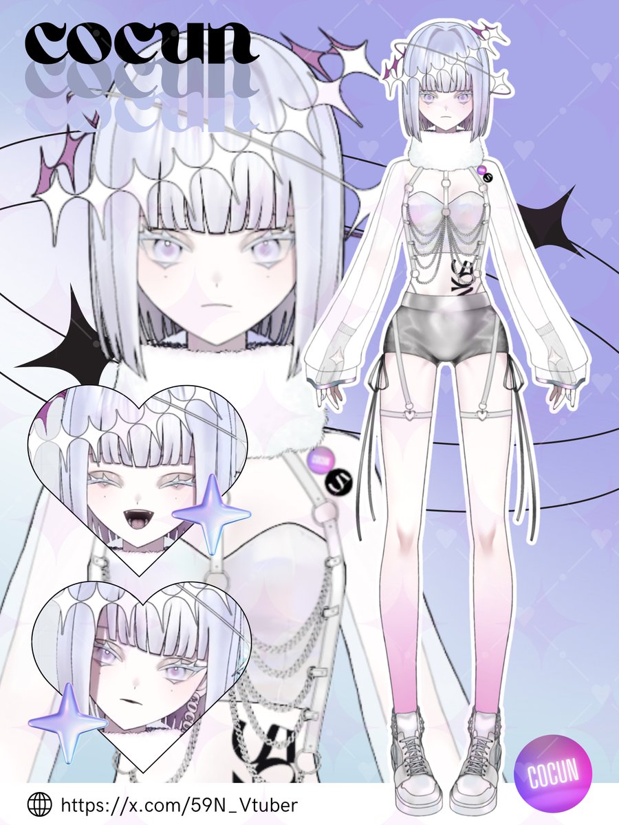 59N_Vtuber's tweet photo. #立ち絵公開 🤍

#新人Vtuber のCOCUN(コキュン)です🫧

✦Y2K大好き❕
✦まったり不定期配信
✦完全セルフ受肉
✦兼業イラストレーター

おしゃべりしてくれるお友達とリスナーさん大募集中です🎀
♡♻︎巡回します🥹

#4月のVTuberフォロー祭り https://t.co/QgI87AXYPP