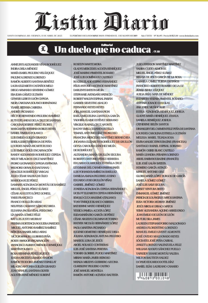Portadas de hoy del periódico El DÍA y Listín Diario
#JetSet #LutoNacional #FuerzaRD #octaviodotel #BancoPopular #AntonioEspaillat