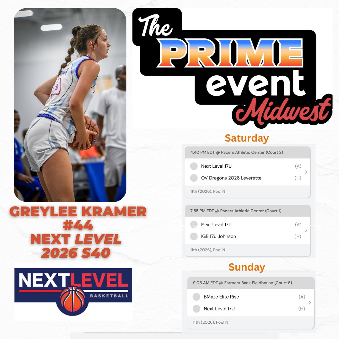 Greylee Kramer (@greyleekramer) on Twitter photo I’m excited to play with my team in Indy this weekend!
<a href="/NextLevelNKY/">Next Level Girls Basketball</a> <a href="/bbldystanghoops/">bbladystangshoops</a> I’m excited to play with my team in Indy this weekend!
<a href="/NextLevelNKY/">Next Level Girls Basketball</a> <a href="/bbldystanghoops/">bbladystangshoops</a>