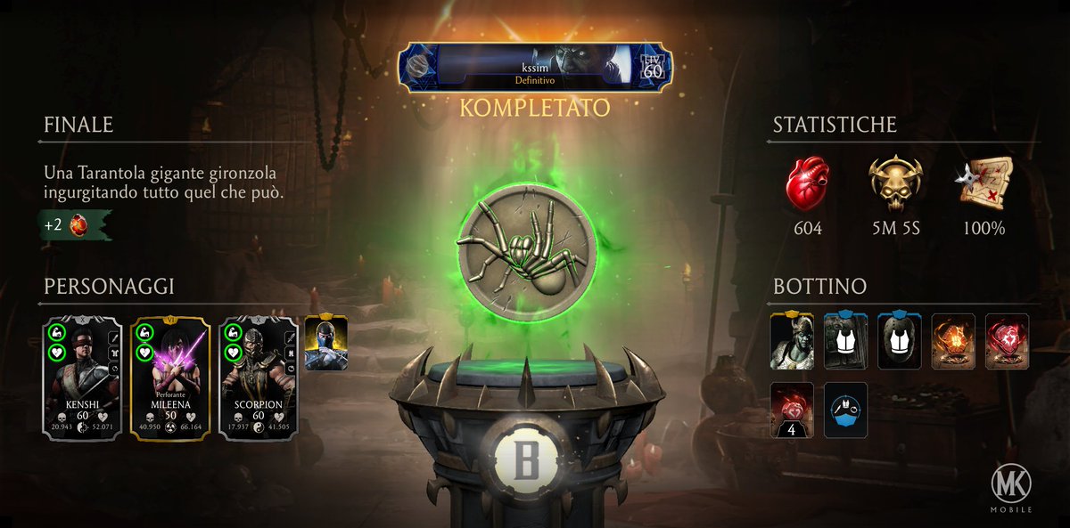 SamueleCapano's tweet photo. Ho kompletato una Corsa nella Kripta su Mortal Kombat Mobile! Vedi Statistiche Corsa nella Kripta https://t.co/96lDYohUW8