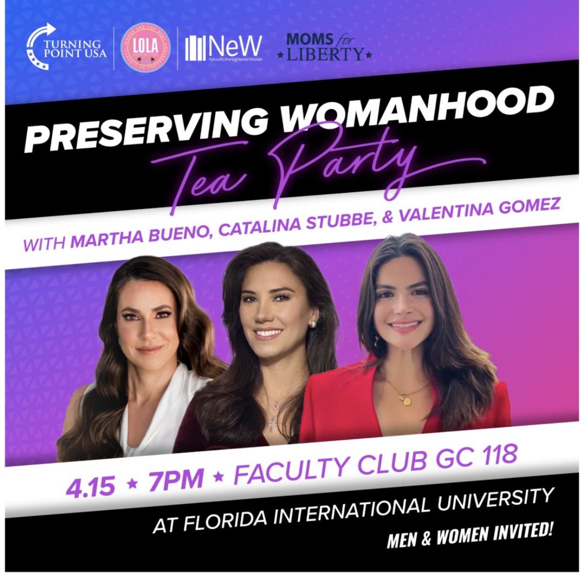 A true Conservative woman:
-Speaks the truth
-Works hard
-Loves &amp; knows how to use guns of multiple calibers
-Cares for her children &amp; her family
-Doesn't sleep with multiple men &amp; most importantly doesn’t murder babies

See you soon <a href="/FIU/">FIU</a> <a href="/TPUSA/">Turning Point USA</a> @CristenLUSA