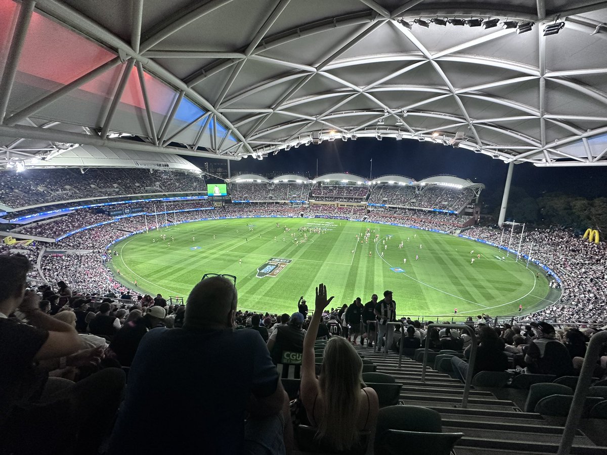 lozza929406's tweet photo. Game 1 for me
Coll v Swans
What a beauty !!!
Love Collingwood supporters they are extremely passionate!
Il never understand the hate for the pies - they play the game with so much flair & fun!!!!
#GatherRound #afl #adelaide #radz https://t.co/hJJtKGcThB