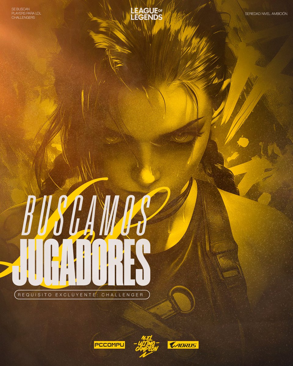 PEÑAROL | e-Sports (@esportcap) on Twitter photo 𝗕𝗨𝗦𝗖𝗔𝗠𝗢𝗦 𝗝𝗨𝗚𝗔𝗗𝗢𝗥𝗘𝗦 🔍
Actualmente estamos en busca de nuevos jugadores para nuestro equipo de League Of Legends
Único requisito: ser challenger.
Enviar postulación a capesportsoficial@gmail.com ✉️ 𝗕𝗨𝗦𝗖𝗔𝗠𝗢𝗦 𝗝𝗨𝗚𝗔𝗗𝗢𝗥𝗘𝗦 🔍
Actualmente estamos en busca de nuevos jugadores para nuestro equipo de League Of Legends
Único requisito: ser challenger.
Enviar postulación a capesportsoficial@gmail.com ✉️