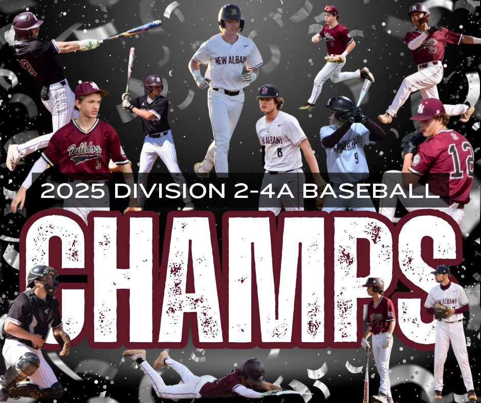 Your 2025 New Albany Baseball Bulldogs are Division Champions!
