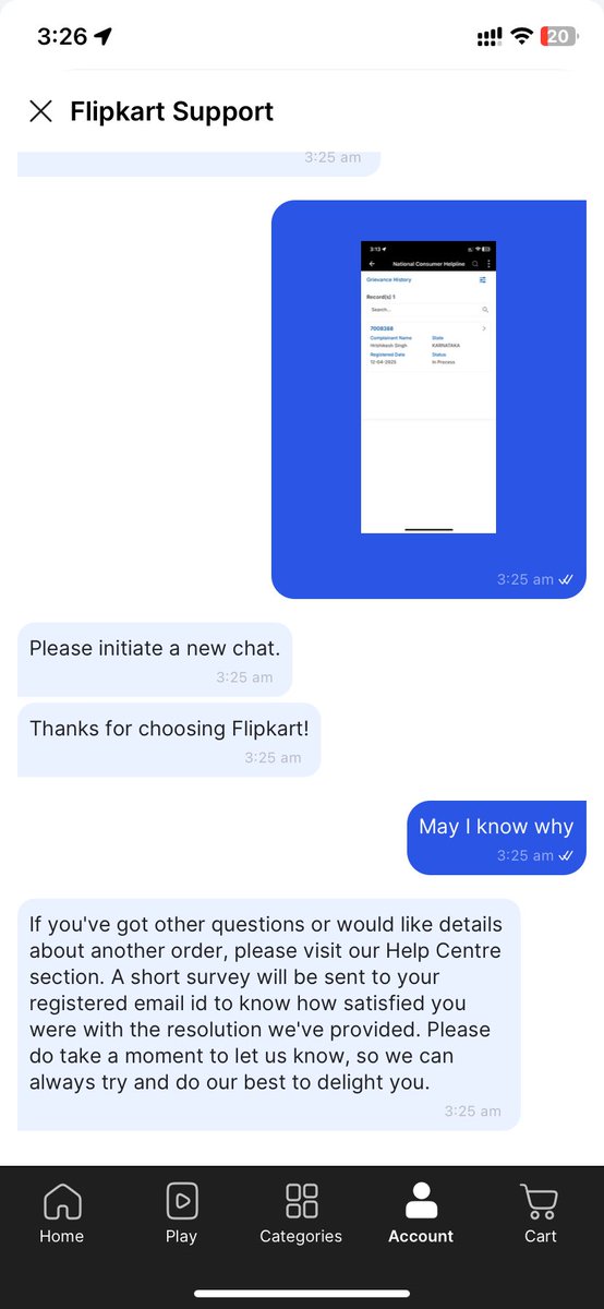 rishiria7019's tweet photo. @Flipkart  @flipkartsupport @Flipkartminutes @FlipkartEnables 
You should know this and why this is happening for a invoice I have recording also, what and how your executive speak…  Going to complaint on NATIONAL CONSUMER Helpline https://t.co/PgarjTCzOR