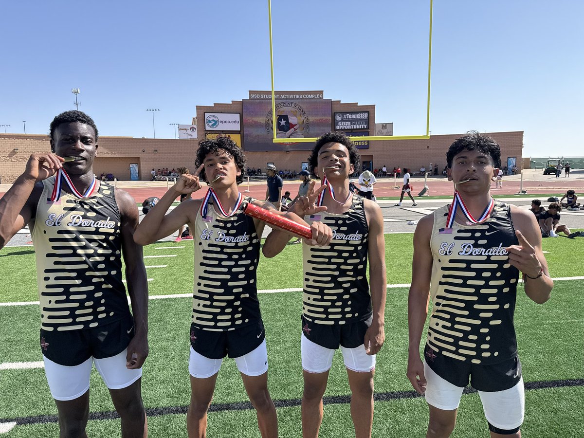 SarinanaEDHS's tweet photo. Boys 4x100m as the fastest in 2-5A! 1st place! 🥇 on to regionals!!! 
@EDAztecs_HS @Coach1Martinez @CoachRamirez__ @Coach_Soto5 @CoachCpat_JHM @klopez_EDHS https://t.co/XTC4Ed1XSW
