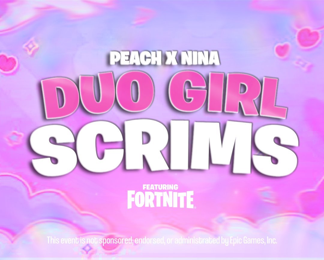 Nina x <a href="/Thypeachcobbler/">Peach</a> Duo Girl Scrims! Practice for the upcoming Milk Cup qualifiers.

Hosted every Wednesday and Thursday at 8EST, more information and signs up will be coming soon in the TPC Esports discord &lt;3