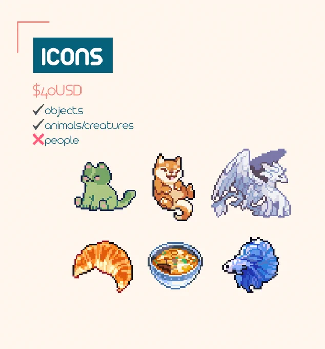 hiiiiiiii i'm opening up commissions for little icons! please email me at illufinchart.com if you're interested :D discounts for bulk orderscheers! 