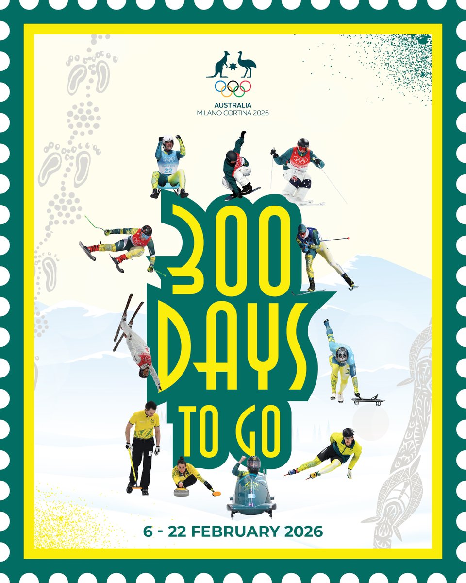 Only 3️⃣0️⃣0️⃣ days to go until #TeamAUS touch down at @MilanoCortina26 🇮🇹🏔️❄️