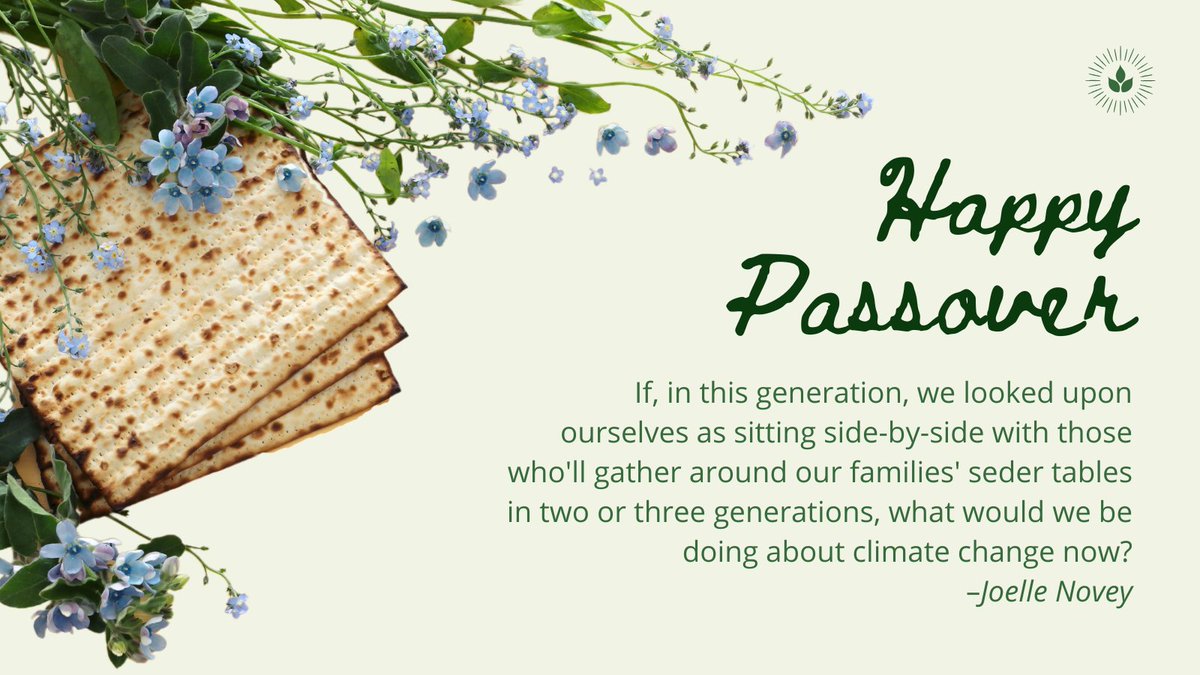 Happy Passover to all who celebrate! Joelle Novey writes abt the importance of remembering the past &amp; responsibility for the future during Passover. This Passover, may we help deliver our planet &amp; future generations from the Pharaohs of fossil fuels. 🌎 rac.org/sites/default/…